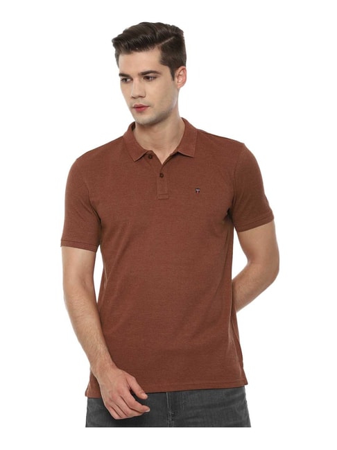 Louis Philippe Mens Solid Polo T-Shirt