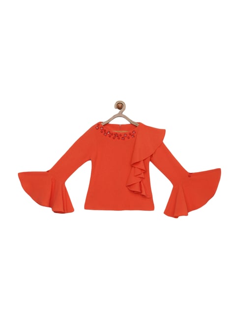 Tiny Girl Kids Orange Regular Fit Top