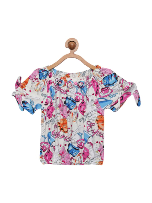 Tiny Girl Kids Off White Printed Top