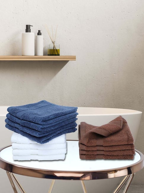 Bianca Paradiso Multicolor 100% Cotton 500 GSM Face Cloths - Set of 12-picture-40