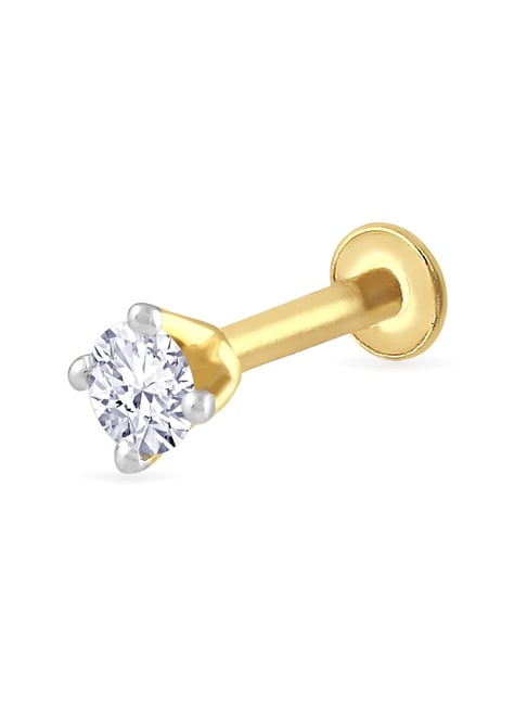 Malabar Gold and Diamonds 18k Gold & Diamond Mine Nosepin for Women