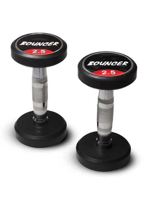 Stag International Black Fitness Bouncer Fixed Dumbbells (5 Kg