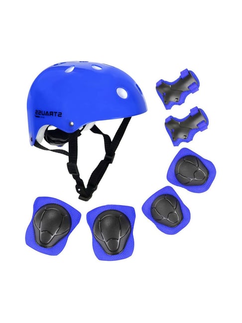 Strauss Blue Protective Gear Set with Adjustable Helmet-Strauss-Footwear-TATA CLIQ