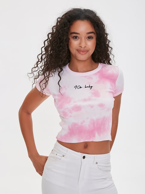 tie dye crop top forever 21