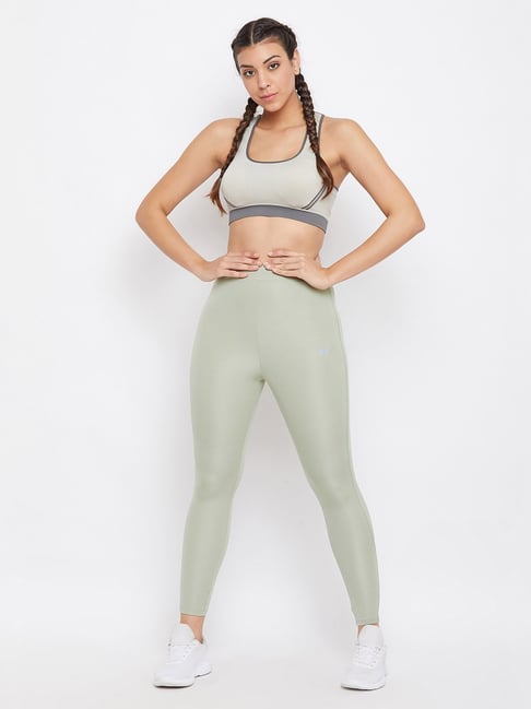 Buy Clovia Sage Green Slim Fit Tights for Women Online @ Tata CLiQ