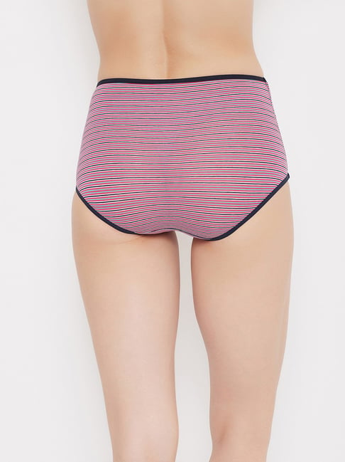 Buy Clovia Pink Cotton Striped Hipster Panty for Women's Online @ Tata CLiQ