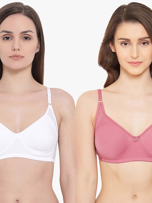 Clovia Multicolor Non Wired Non Padded T-Shirt Bra (Pack Of 2) Price in India