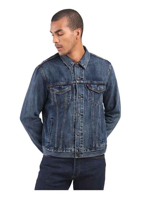 fugl Ødelægge horisont Buy Levi's Blue Regular Fit Denim Jacket for Men Online @ Tata CLiQ