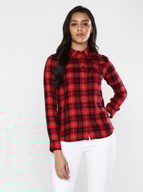 Levi's Red Black Checks Shirt