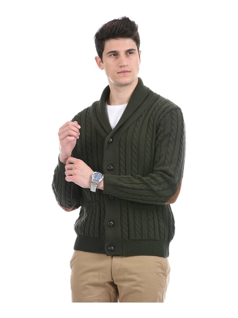 Olive green hotsell mens cardigan