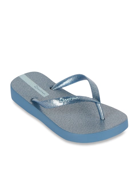 Ipanema Women's Glitter Fem Blue Flip Flops