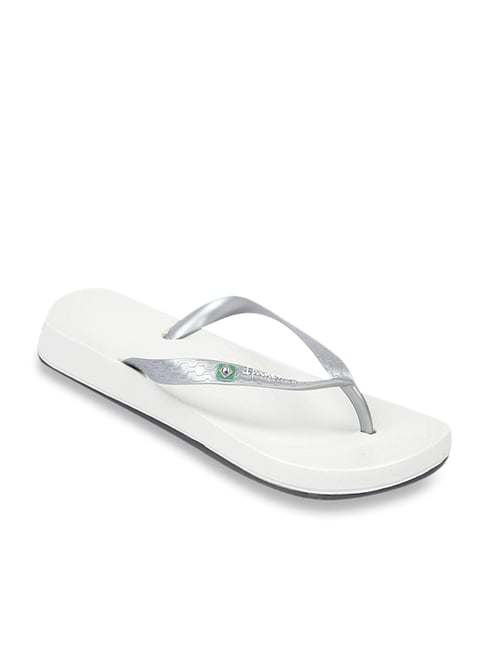 Ipanema Women's Anatomica Brilliant III Fem FF Silver & White Flip Flops