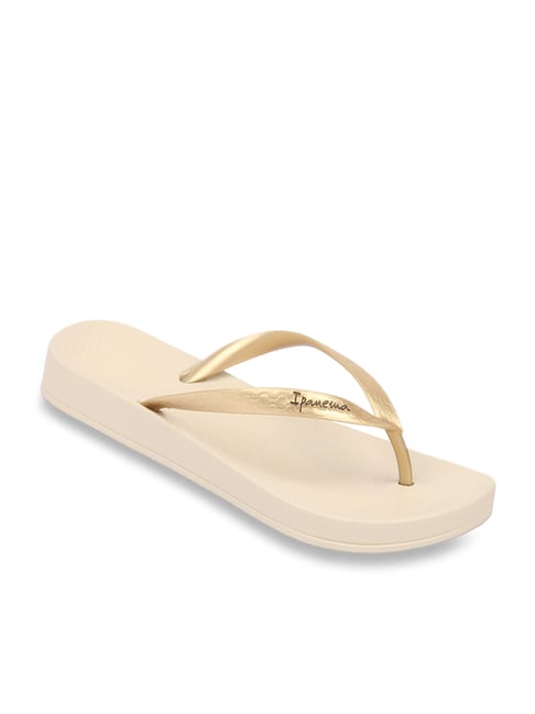 Ipanema Women's Anatomica Tan Fem FF Gold & Beige Flip Flops