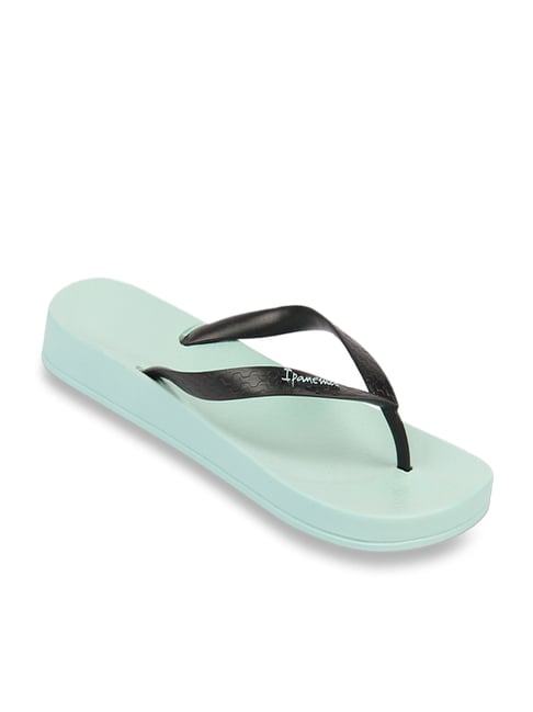 Ipanema Women's Anatomica Tan Fem FF Black & Mint Green Flip Flops