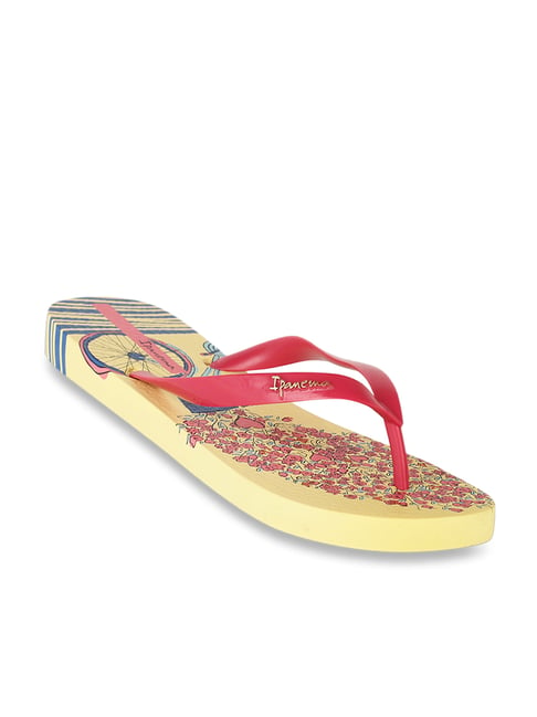 Ipanema Women's Mari Fem Red & Yellow Flip Flops