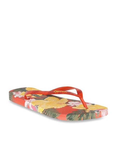 Ipanema Women's I Love Sun Fem Red & Yellow Flip Flops