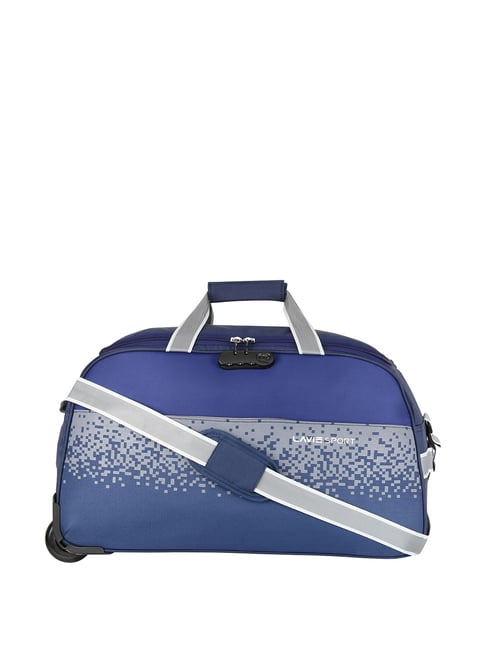 Navy Blue Rolling Duffle Bag