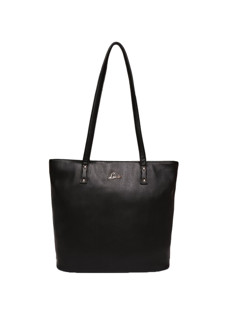 Lavie Pavo Black Solid Medium Tote Handbag Price in India