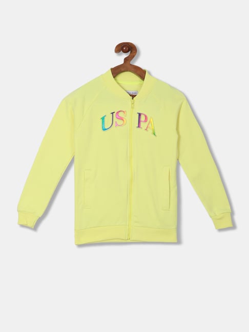 U S Polo Assn U.S. Polo Assn. Kids Yellow Applique Sweatshirt