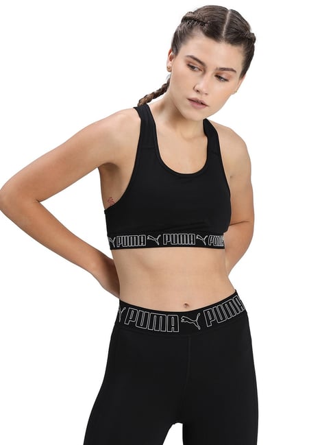 Puma Black Under Wired Non Padded Sports Bra