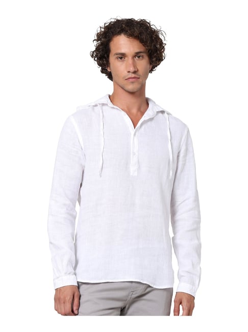 Mens white linen clearance hoodie