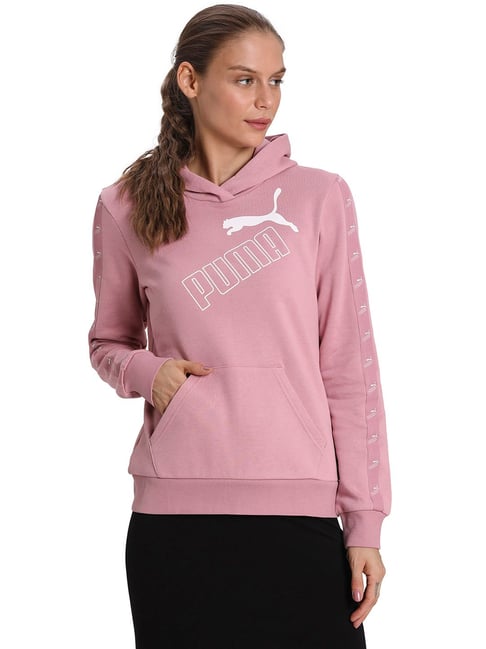Buy Puma Pink Graphic Print Hoodie for Women Online Tata CLiQ