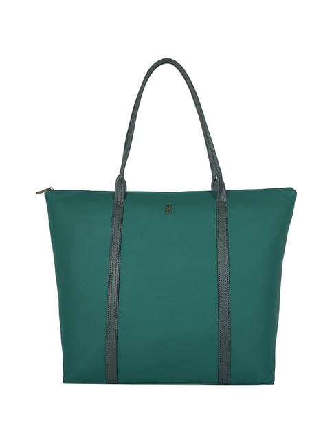 GG By Baggit Floater Green Solid Medium Tote Handbag Price in India