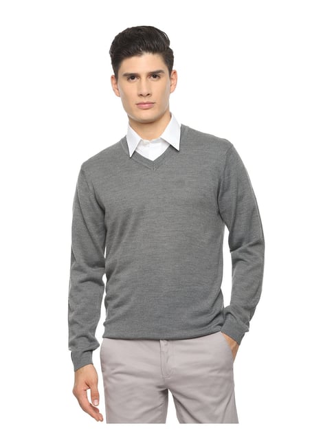 Buy Van Heusen Grey V Neck Sweater for Men's Online @ Tata CLiQ