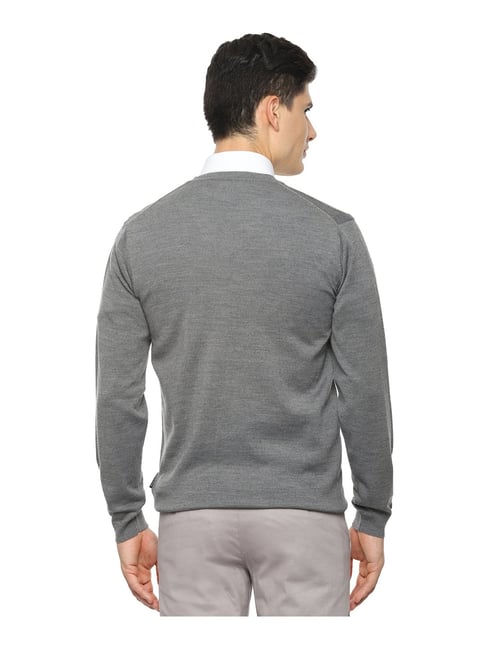 Buy Van Heusen Grey V Neck Sweater For Men's Online @ Tata CLiQ