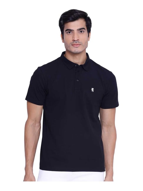 Red Tape Black Short Sleeves Polo T-Shirt-Red Tape-Clothing-TATA CLIQ