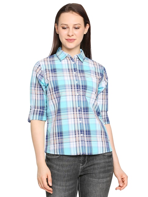 Lee Cooper Blue Checks Shirt Price in India