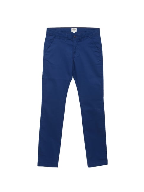 Pepe Jeans Kids Blue Solid Trousers