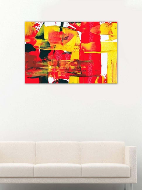 999store Red & Yellow Abstract Canvas Painting-picture-38