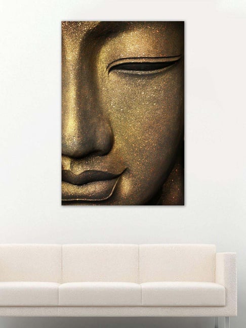 999store Grey & Brown The Face Of Buddha Canvas Painting-picture-42