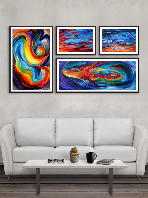 999store Multicolor Abstract Multi Frame Painting-picture-25