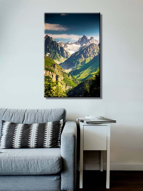 999store Green & Blue Beautiful Mountain Valley Canvas Painting-picture-13