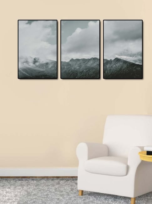 999store Grey Printed Cycle Paintings - Set of 3-picture-23