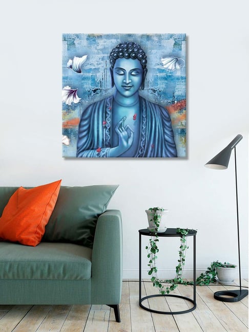 999store Blue & Grey Buddha Background Wall Paintings-picture-24