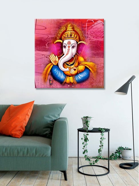 999store Red & Yellow Ganesha Background Wall Paintings-picture-33