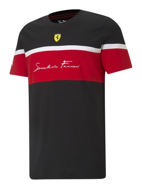 Puma Black & Red Scuderia Ferrari Race XTG Men's T-shirt