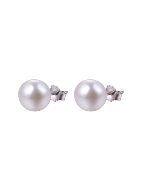 Sterling Silver Dollop Studs with Pearls – Leigh Miller