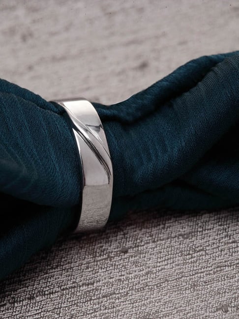 Clara 92.5 Sterling Silver Monte Adjustable Ring for Men-picture-11