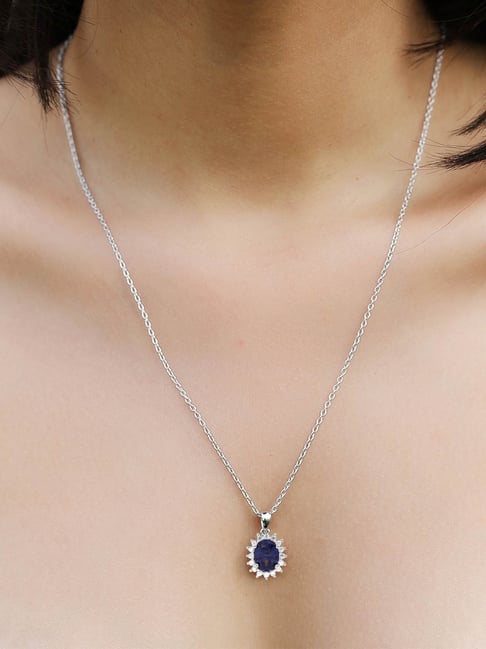 Ornate Jewels 92.5 Sterling Silver Pendant with Chain for Women
