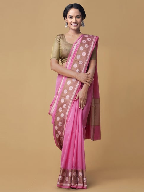 Unnati Silks Women's Banarasi Sico Saree Price in India