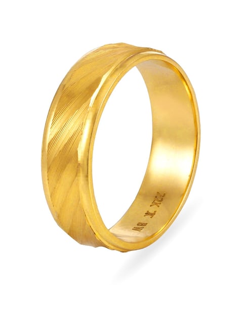 Square Leaf Gold Ring for Men