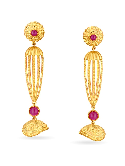 TANISHQ 502113HYQAAA002ED008530 18 Karat Yellow Gold Hoop Earrings in  Jaipur at best price by Jewelbros. - Justdial