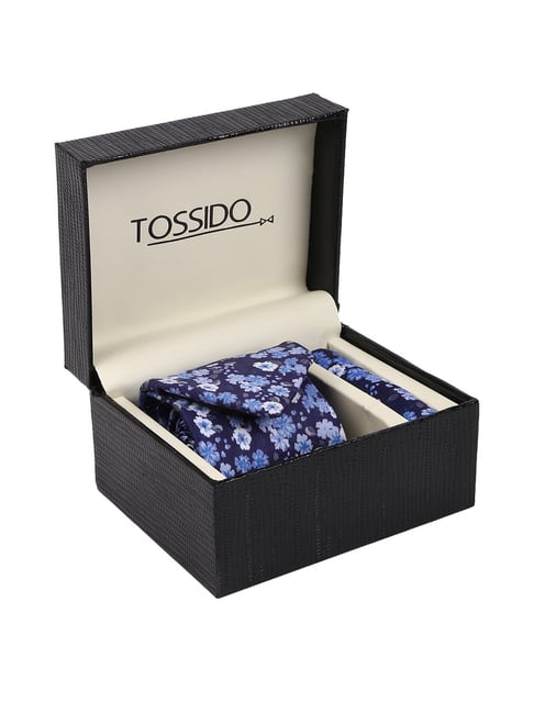 Tossido Multi Printed Necktie and Pocket Square Set For Men