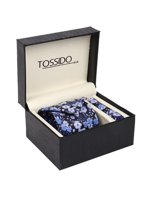 Tossido Multi Printed Necktie and Pocket Square Set For Men