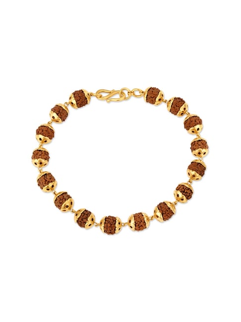 Stylish Design Best Quality Gold Plated Rudraksha Bracelet for Men - Style  B873 – Soni Fashion®