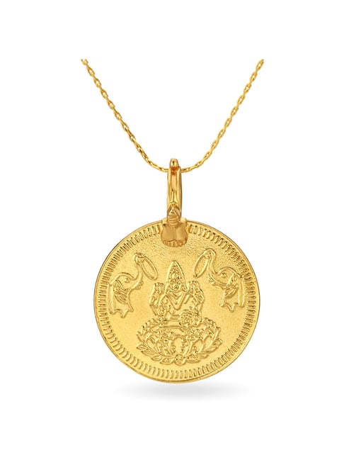 Buy Tanishq 22k Gold Temple Thali Pendant without Chain for Women ...